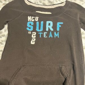 Y2K Hollister California Brown Distressed Sweatshirt Vtg Small